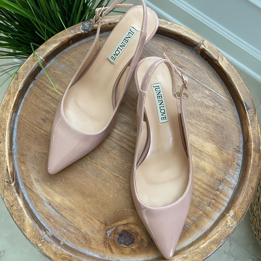 Patent Nude/Pink heels